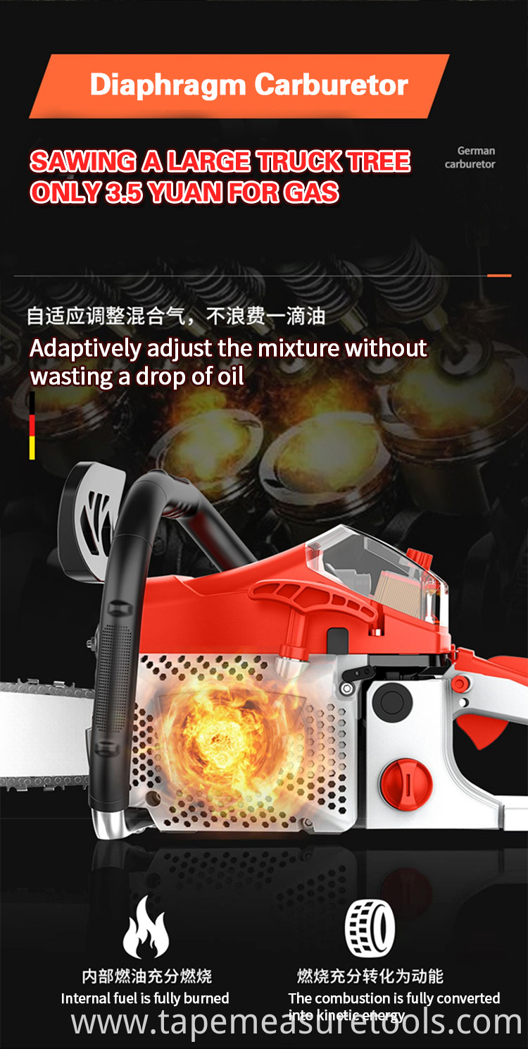 Multifunctional chain saw logging saw high power gasoline saw small handheld household tree felling electromechanical chain saw